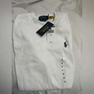Medium white Ralph Lauren Polo waffle sweatshirt